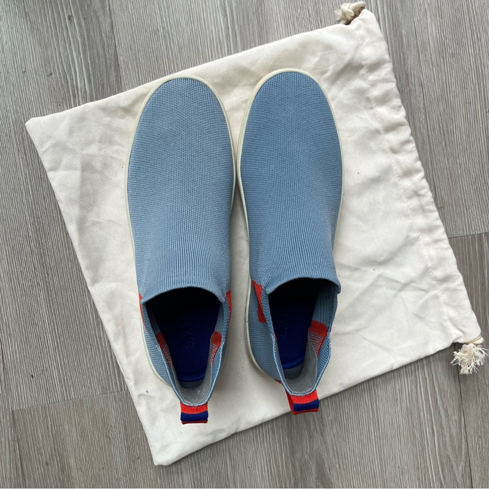 EUC 10.5 Blue Rothy’s Arctic Chelsea Sneakers - Picture 2 of 7